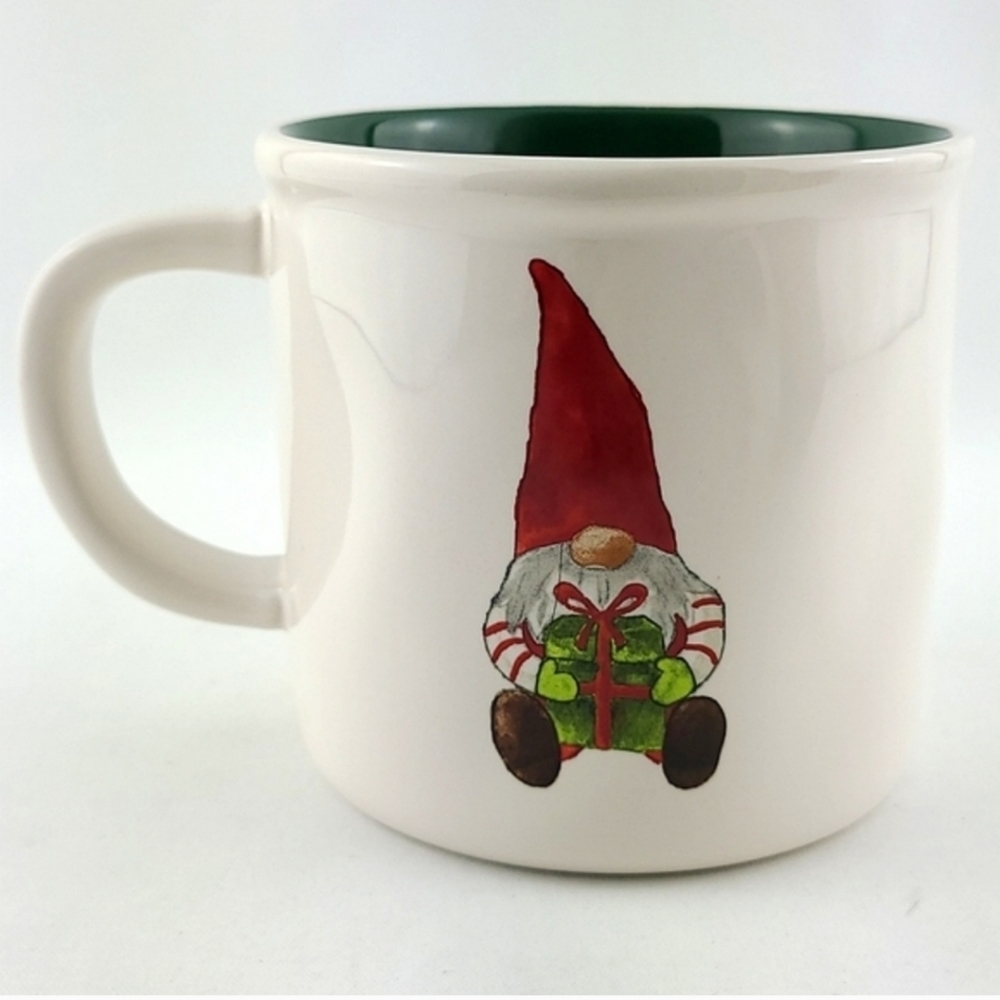 Rae Dunn Double Sided Mug Black Large Letters GNOME SAYIN' Christmas